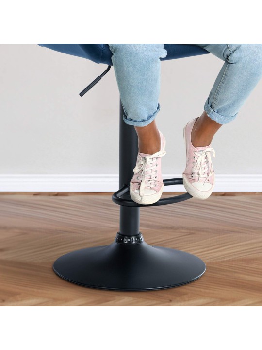 2 db-os bárszék Braga bársony készlet, kék 2 db-os bárszék Braga bársony készlet, kék