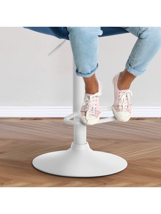 2 db bárszék készlet Braga bársony, kék