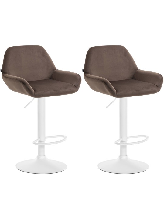 2 db bárszék készlet Braga bársony, barna