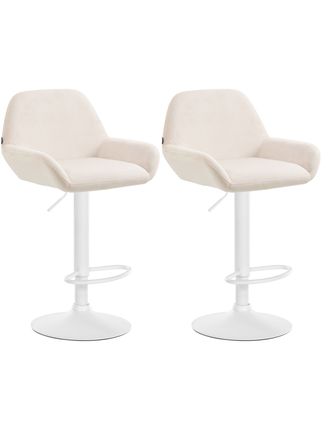 2 db bárszék készlet Braga bársony, krém