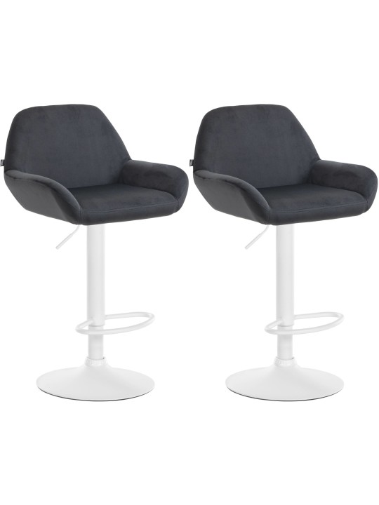 2 db bárszék készlet Braga bársony, fekete