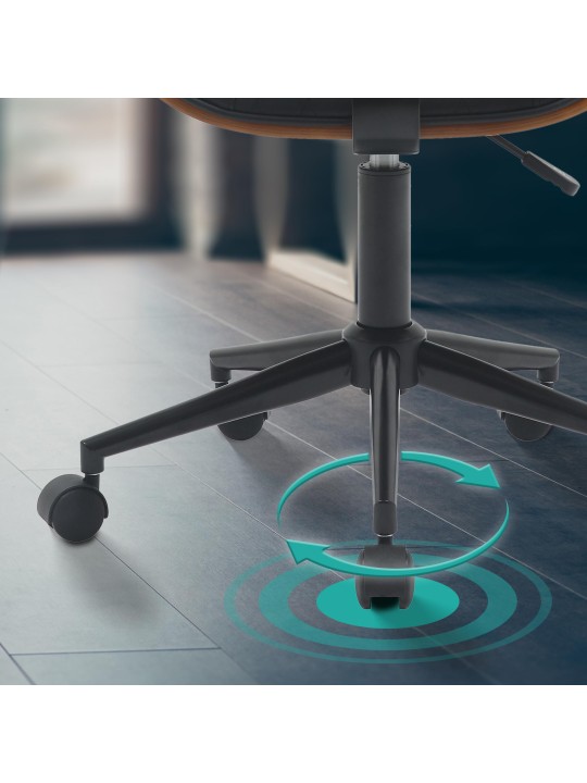 Irodai szék Plover műbőr, dió/fekete