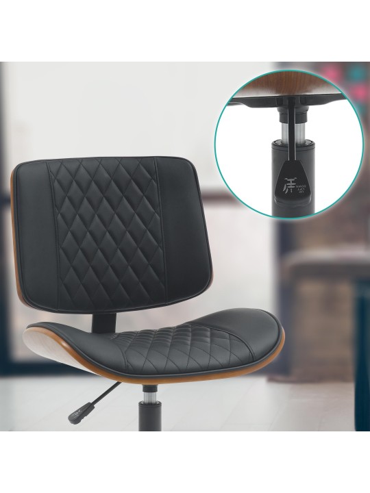 Irodai szék Plover műbőr, dió/fekete