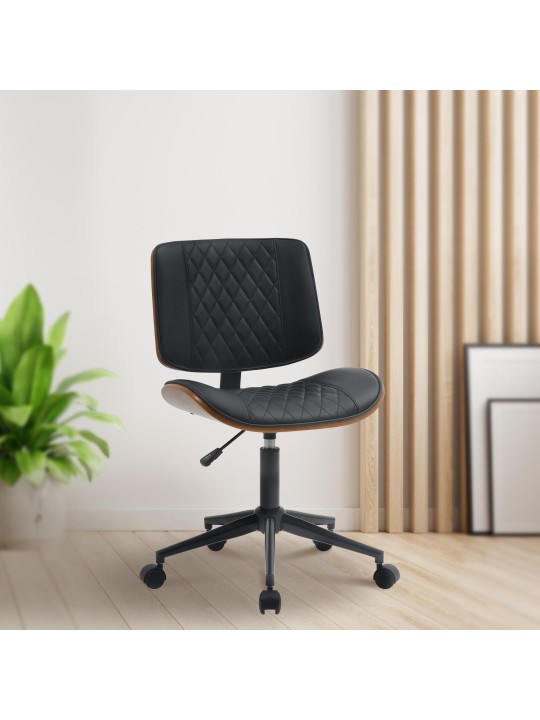 Irodai szék Plover műbőr, dió/fekete