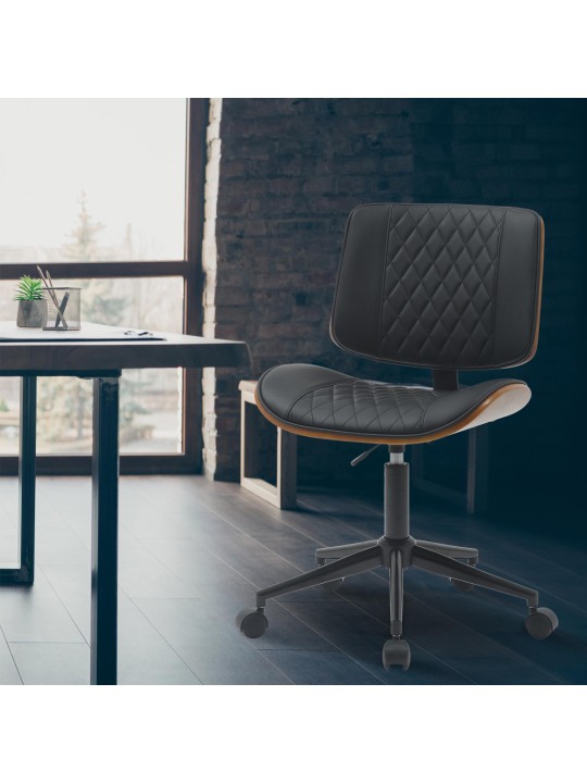 Irodai szék Plover műbőr, dió/fekete