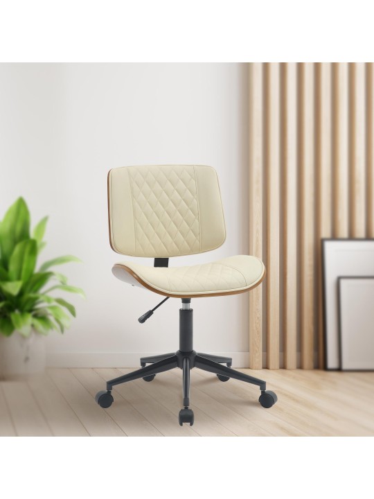 Irodai szék Plover műbőr, dió/krém