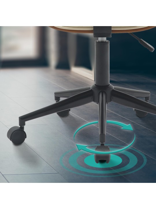 Irodai szék Plover műbőr, dió/krém