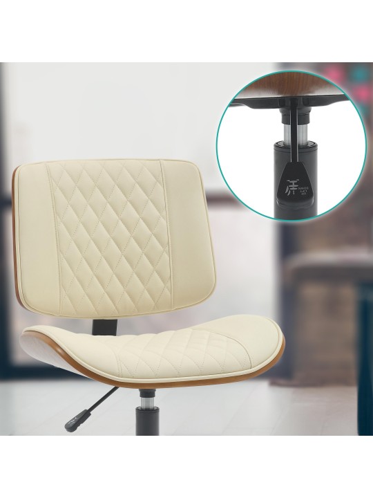 Irodai szék Plover műbőr, dió/krém