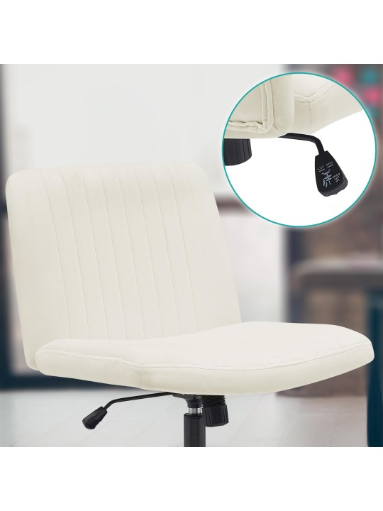 Kingman bársony irodai szék, krém