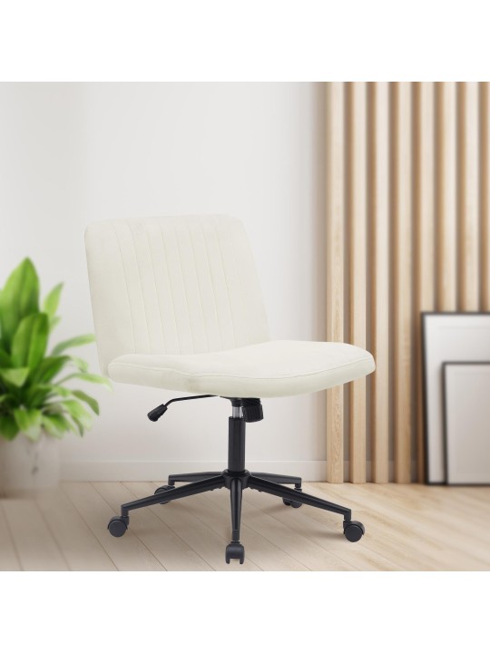 Kingman bársony irodai szék, krém