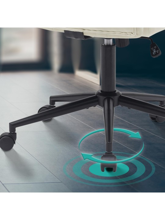 Kingman bársony irodai szék, krém