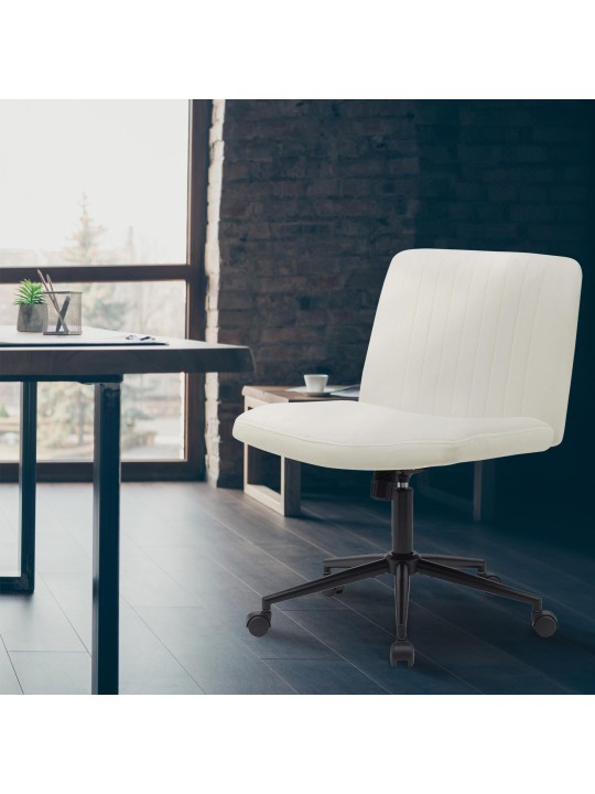 Kingman bársony irodai szék, krém