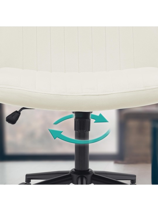 Kingman bársony irodai szék, krém