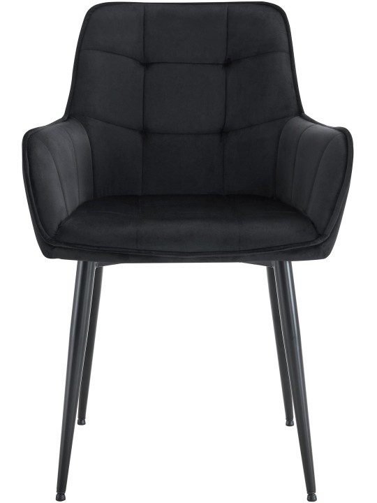Ferndale bársony étkezőszék, fekete