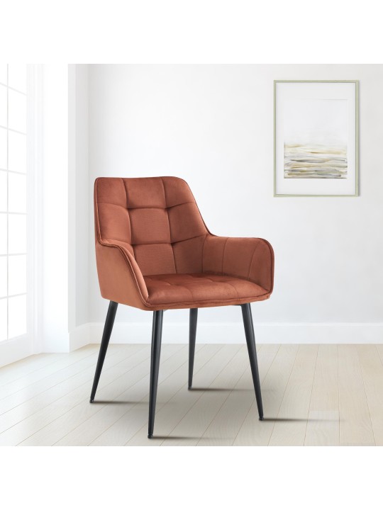 Ferndale bársony étkezőszék, barna