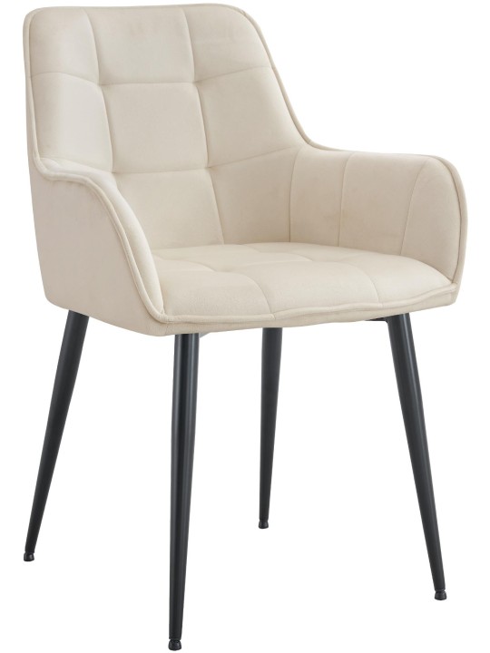 Ferndale bársony étkezőszék, krém