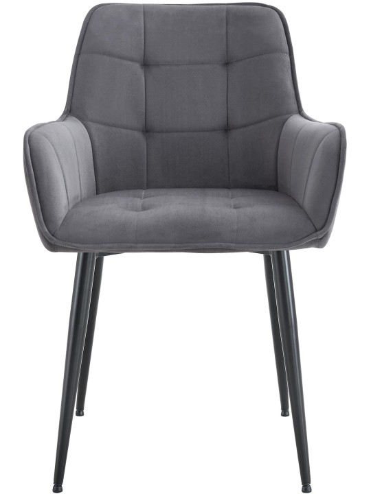 Ferndale bársony étkezőszék, sötétszürke
