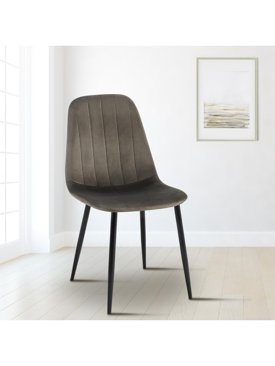 Baxter bársony étkezőszék, antracit