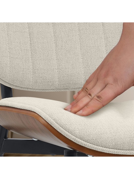 Látogatószék Tiffin szövet, dió/krém