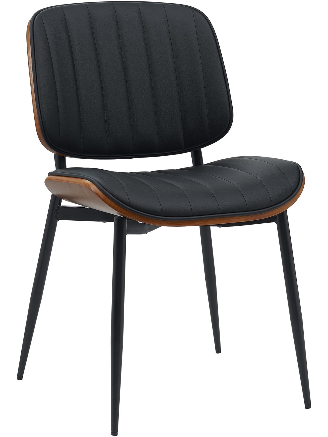 Tiffin műbőr látogatószék, dió/fekete