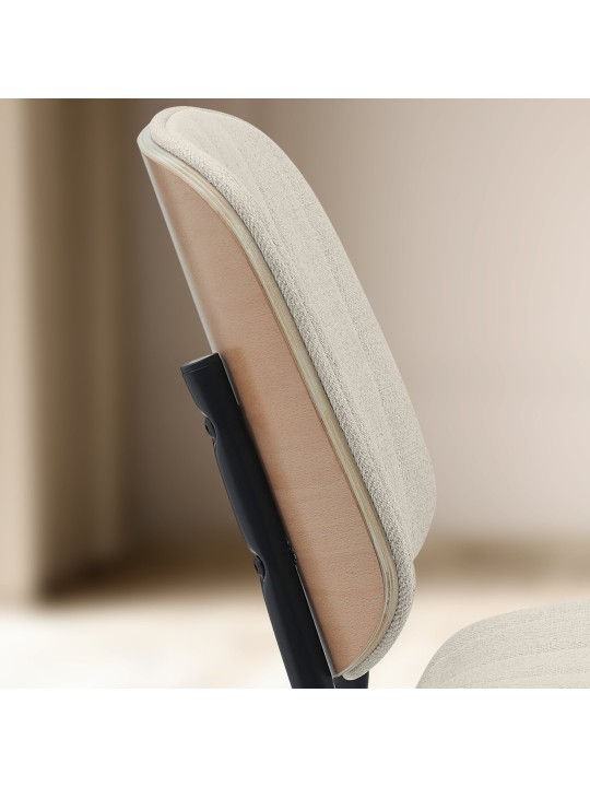 Látogatószék Tiffin szövet, natúr/krém