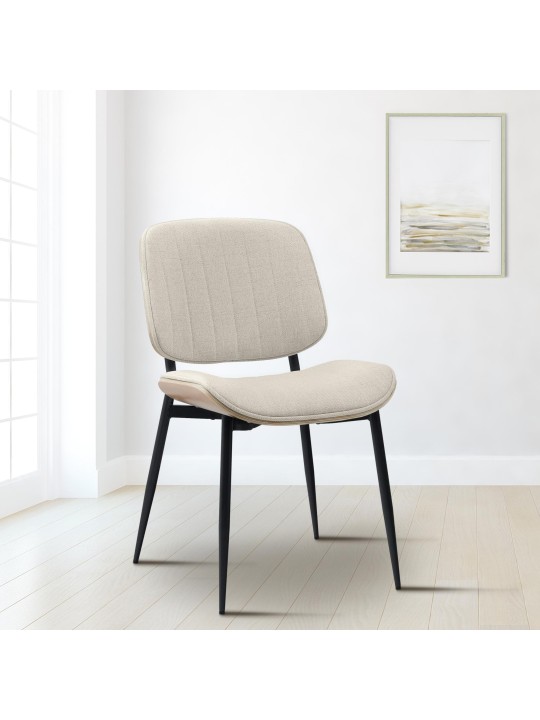 Látogatószék Tiffin szövet, natúr/krém