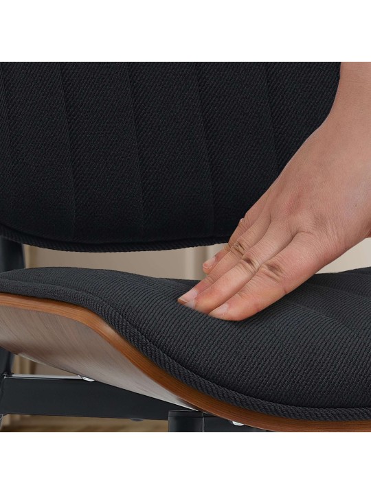 Látogatószék Tiffin szövet, dió/fekete