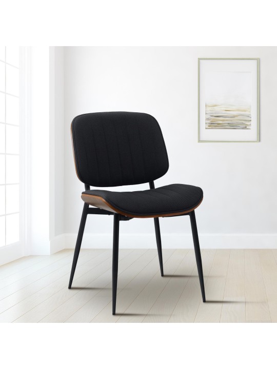 Látogatószék Tiffin szövet, dió/fekete