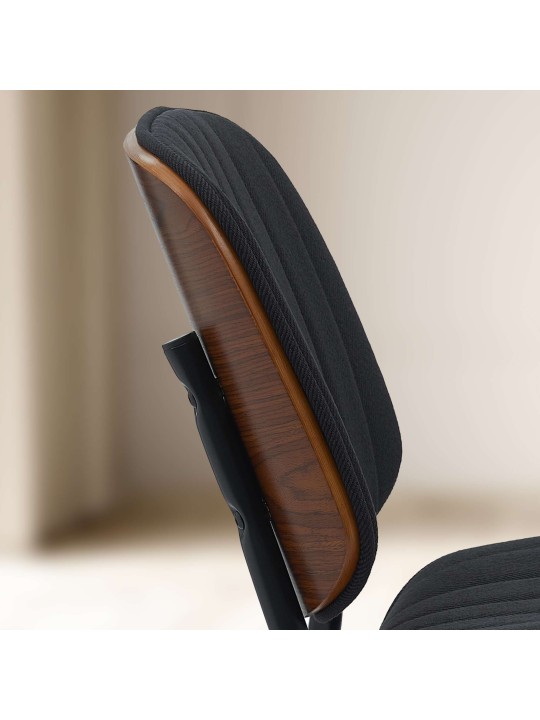 Látogatószék Tiffin szövet, dió/fekete