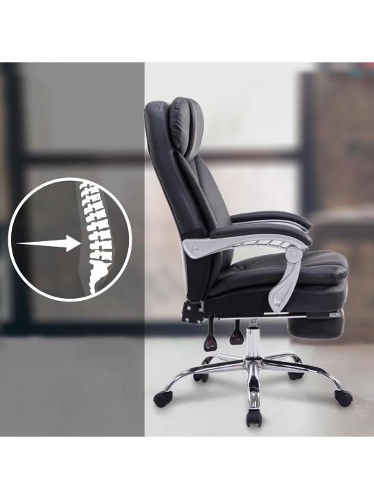 Troy XL irodai szék, fekete