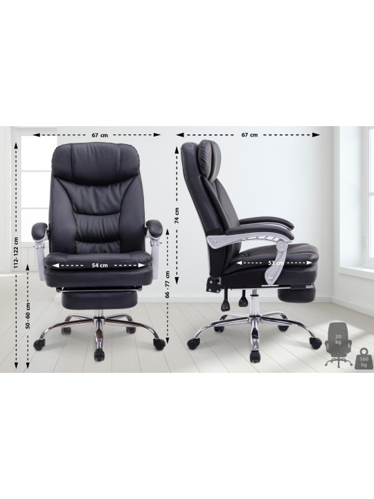 Troy XL irodai szék, fekete