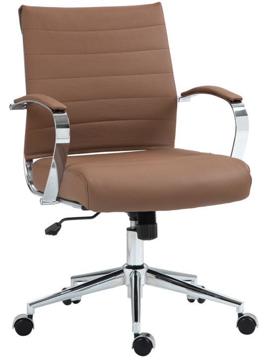 Oakland valódi bőr irodai szék, világosbarna