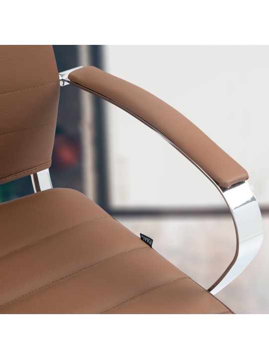 Oakland valódi bőr irodai szék, világosbarna