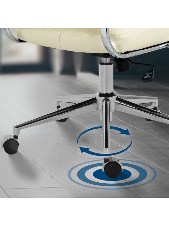 Oakland műbőr irodai szék, krém