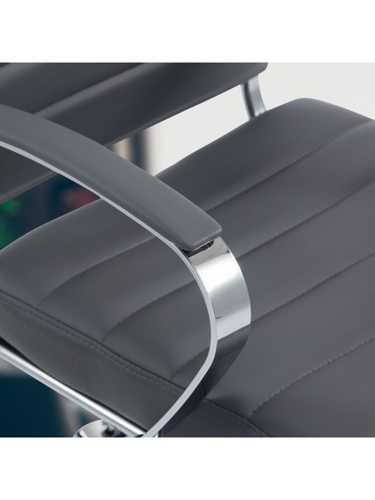 Oakland műbőr irodai szék, szürke