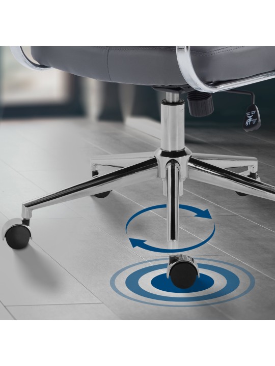 Oakland műbőr irodai szék, szürke