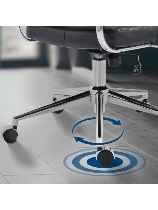 Oakland műbőr irodai szék, fekete