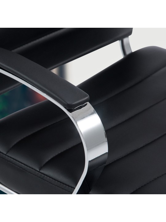 Oakland műbőr irodai szék, fekete