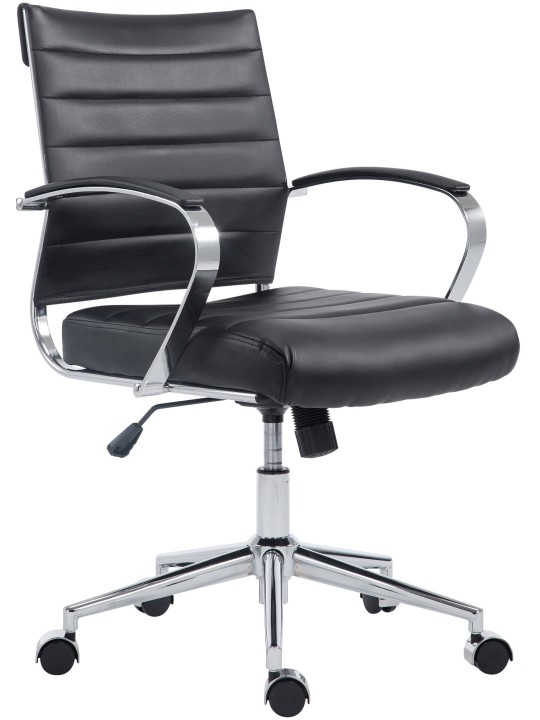 Oakland műbőr irodai szék, fekete