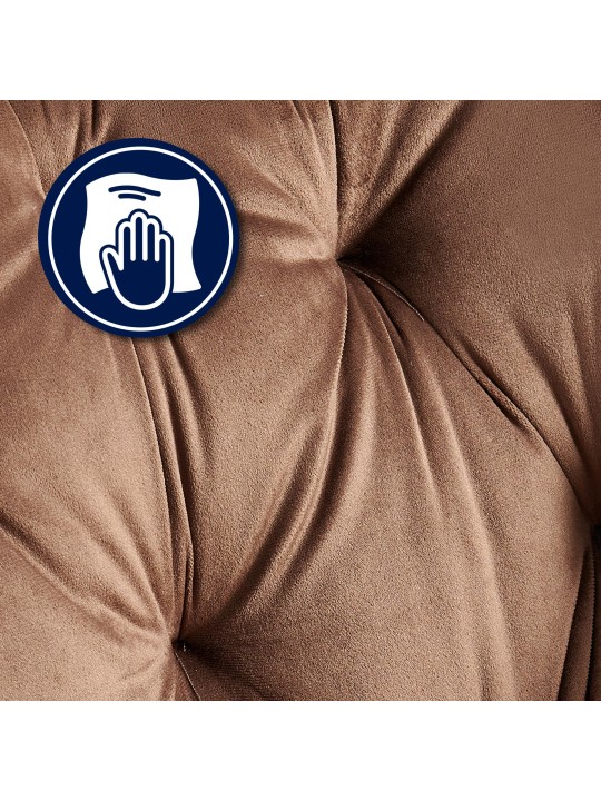 Cassis bársony látogatói szék, barna