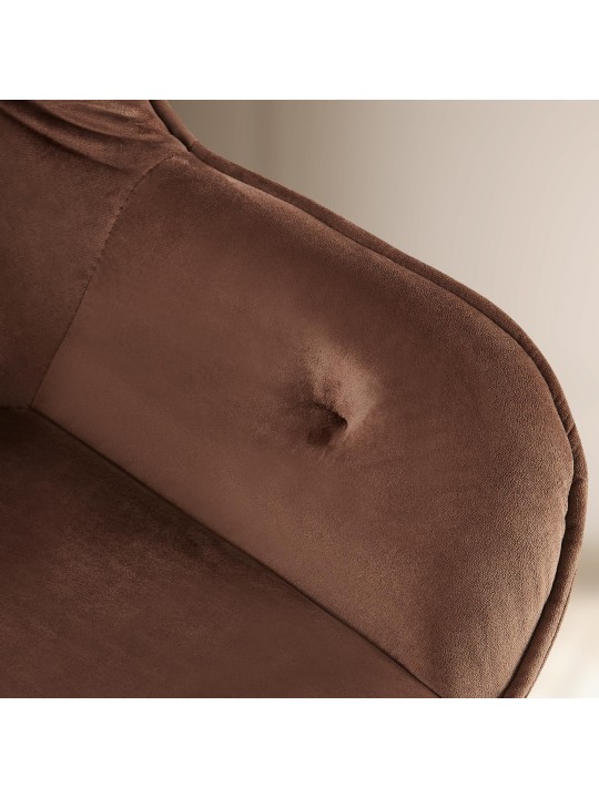 Cassis bársony látogatói szék, barna