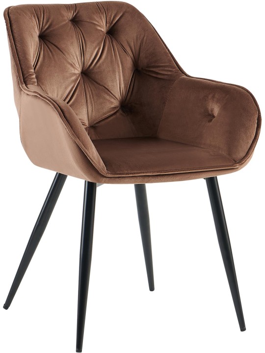 Cassis bársony látogatói szék, barna