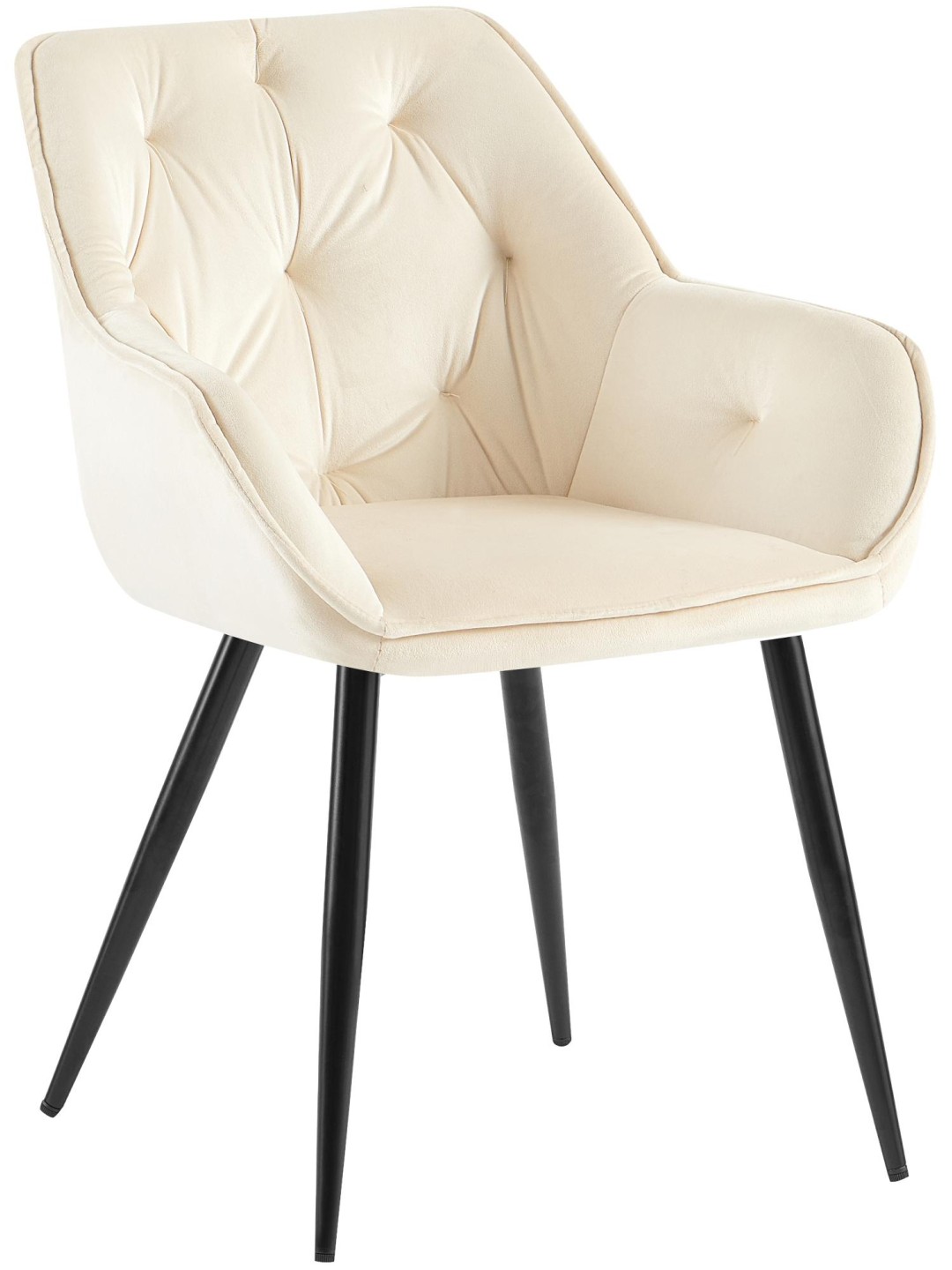 Cassis bársony látogatói szék, krém