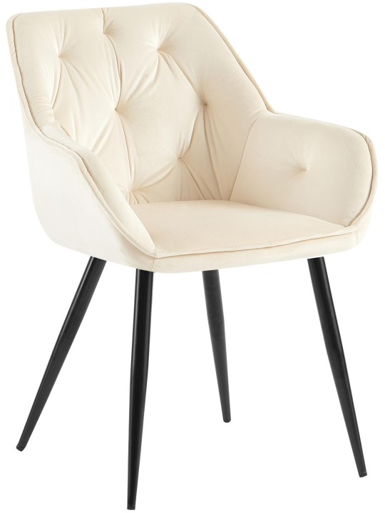Cassis bársony látogatói szék, krém