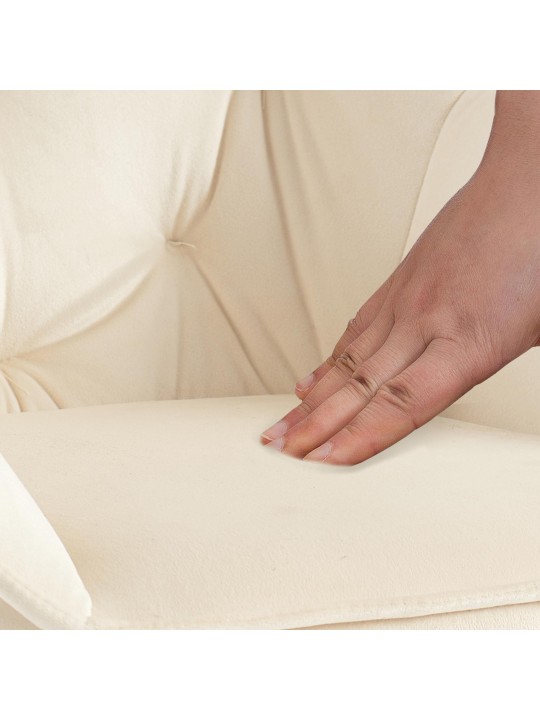 Cassis bársony látogatói szék, krém