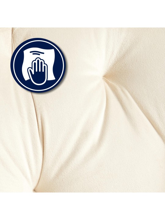 Cassis bársony látogatói szék, krém