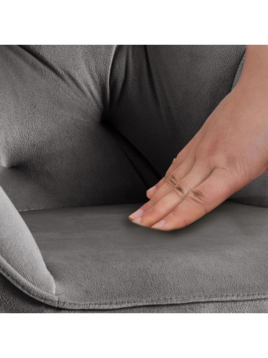 Cassis bársony látogatói szék, sötétszürke