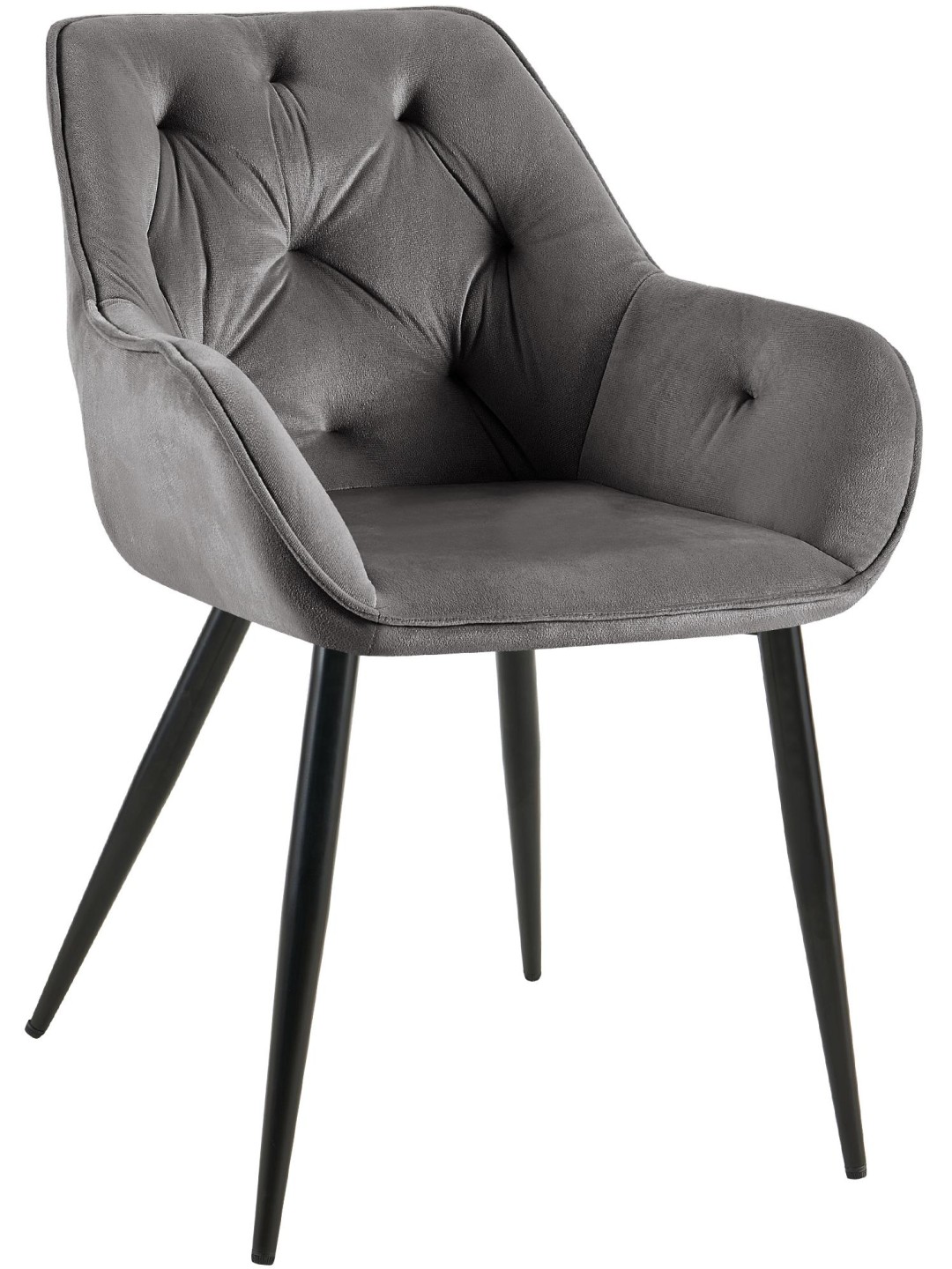 Cassis bársony látogatói szék, sötétszürke