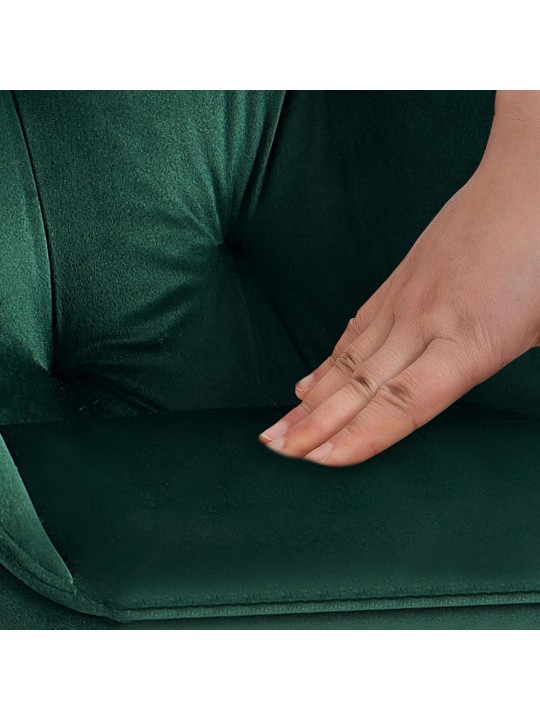 Cassis bársony látogatói szék, zöld