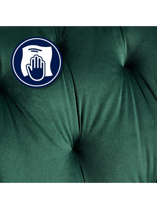 Cassis bársony látogatói szék, zöld